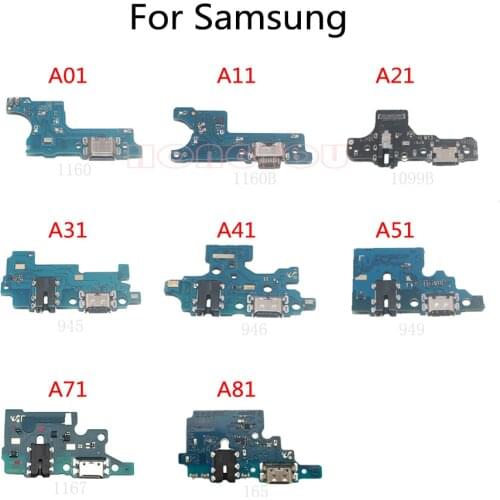AAA Quality For Samsung A01 A11 A21 A40 A31 A41 A51 A71 A81 USB Charging Dock Port Socket Jack Connector Charge Board Flex Cable