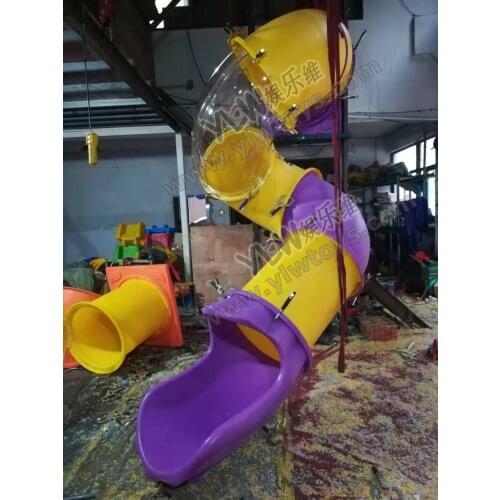 Outdoor/indoor playground accessories spiral plastic tube slide