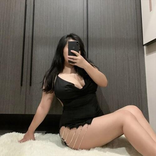 Plus Size Woman Sexy Dress Erotic Porno Lingerie Halter Backless Side High Slits With Chain Sexy Costumes Clubwear Mini Vestido