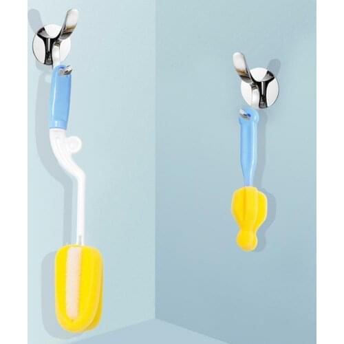 1 Set Convenient Cleaning Scrubbing Ultralight Pacifier Bottle 360 Degree Rotation Sponge Brush for Kitchen
