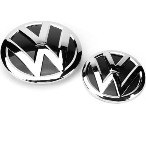 150MM OEM Chrome Front Radiator Grille Emblem +112mm Rear Trunk Lid Auto Logo Badge Emblem for VW Volkswagen CC 35D 853 601 A-2