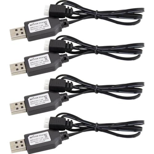 2/4PCS 7.4v Charger 1000mA XH-3P 2S Lipo Li-ion Electric RC Toys Aircraft Car Drone Robot Tank 7.4V Universal USB Charger