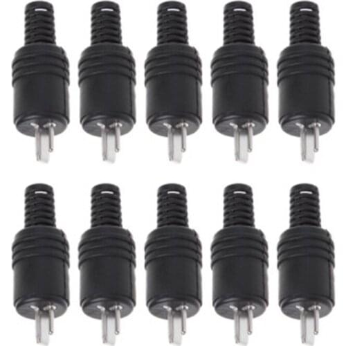 2 Pack Mini 2 Pin Din Plug Speaker And Hifi Connector Screw Terminals Plugs And Wire Electric Connectors