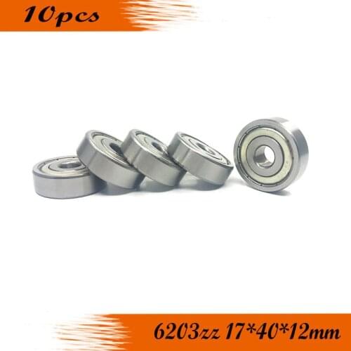 Free shipping 10PCS Shielded deep groove ball bearing 6203ZZ 17*40*12 mm 6203 ZZ TB6203ZZ