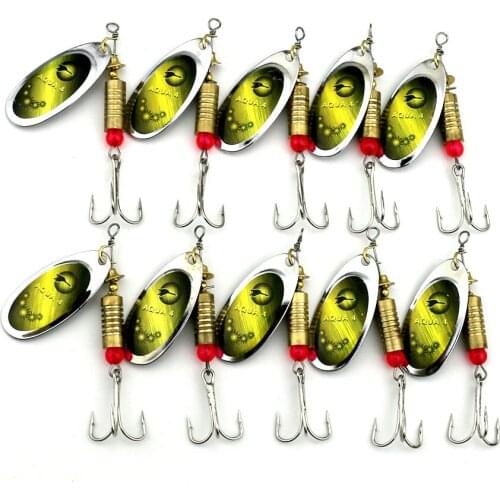 Big Sale 10pcs New Spinner Bait Metal Sequin Fishing Lure Artificial Fishing Hooks Noise Bass Lure Pike Leurre 7cm 8.8g