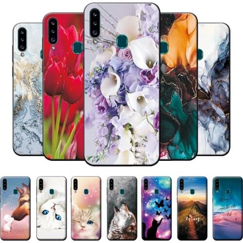 Back Phone Cover Case For Samsung Galaxy A20s 6.5 inch Cute Cartoon Shockproof Cover Art Painted TPU Soft Case For Samsung A20s
