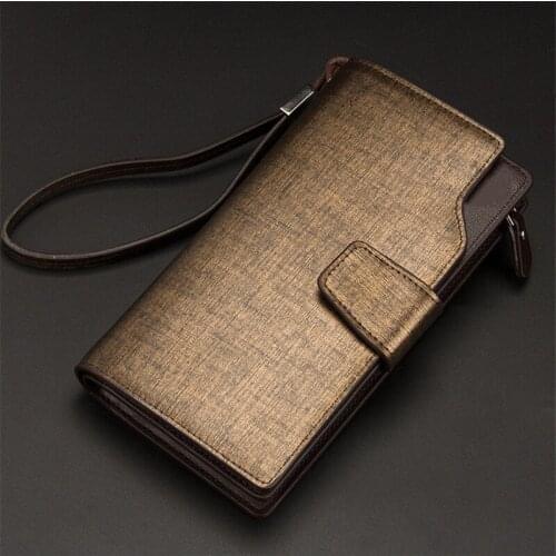 Men Wallets Long Style High Quality Card Holder Male Purse Zipper Large Capacity Brand PU Leather Wallet For Men