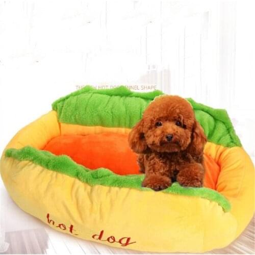 Pet House Funny Hot Dog Bed Winter Warm Puppy Cat Soft Sleeping Mat Creative Fashion Sofa Cushion Supplies Dogs Nest Kennel