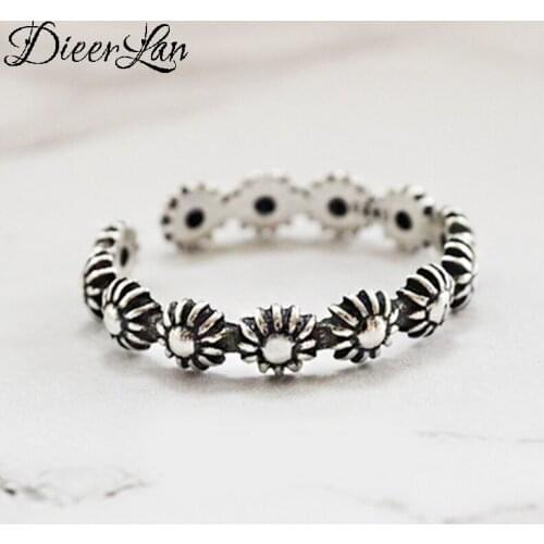 Personality Finger Jewelry Bohemian 925 Sterling Silver Retro Rings for Women Wedding Men Antique Rings Anillos