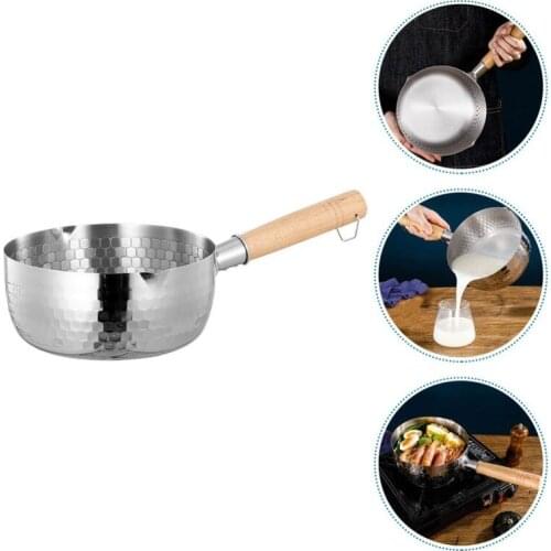 Stainless Steel Pan Milk pot Handle Steamer Single Baby Food Pot Universal stove purpose boiled milk Kitchen Cooking Pan