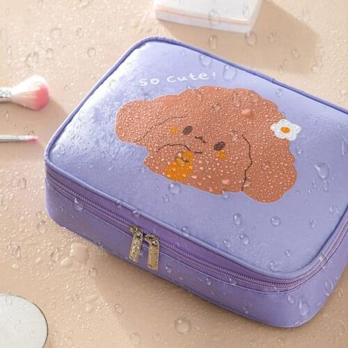 Kawaii Ladies Travel Cosmetic Bag Dressing Women Makeup Bags Toiletries Organizer Waterproof Female Lovely Storage Make Up Cases