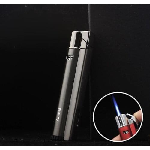 Compact Jet Lighter Butane Torch Turbo Lighter Windproof All Metal Cigar Lighter 1300C Cigarette Accessories For Men Gift No Gas