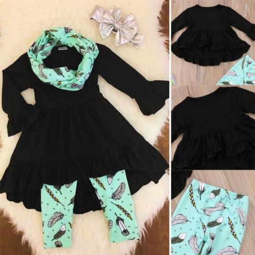 Toddler Kids Baby Girls clothes Outfit Floral Tops T-shirt+ Pants Leggings Clothes 2pcs clothes set