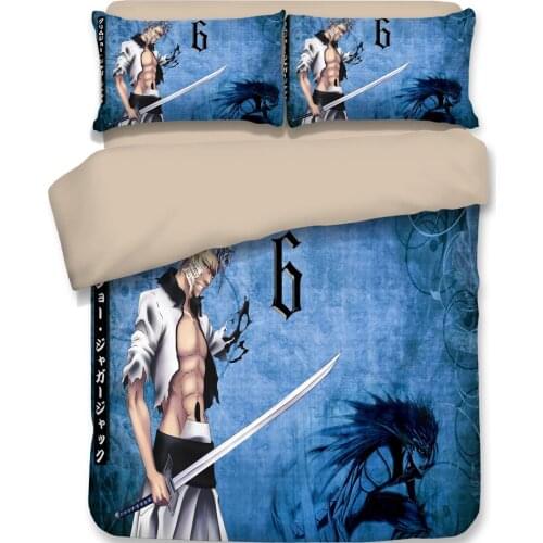 Anime Bleach Duvet Cover Set Comforter Bedding Sets Luxury Manga 3pc Set with 1 Duvet Cover and 2 Pillowcases Gift for Anime Fan
