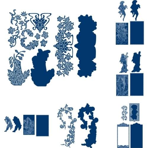 Beauty Character Tree Vine Flower 2021 New Metal Cutting Dies Scrapbook Diary Decoration Embossing DIY Greeting Card Handmade