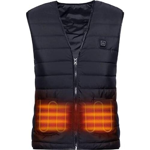 Heating Sleeveless Jacket Lightweight USB Charging Heated Jacket Warmer Womens Vest Electric Down Cotton Coat Chaleco Mujer