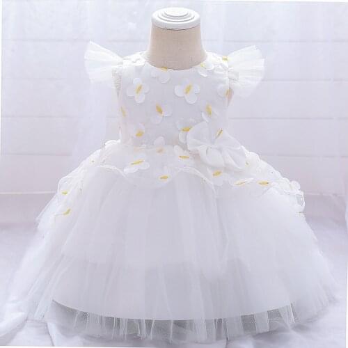 Hot Selling Baby Girls Flower sequins Dress High quality Party Princess Dress Children kids clothes