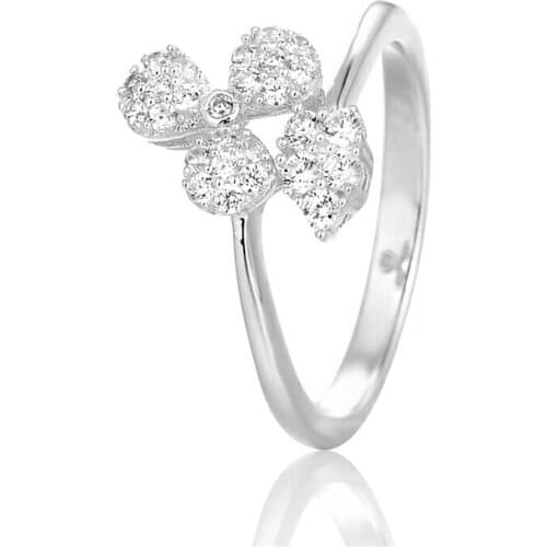 2019 Fashion Jewelry Leave Design Ring Crystal Women Rings Party Cubic Zirconia Female Jewellery Gorgeous Wedding Accessories