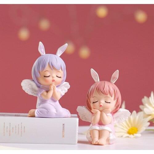 Cartoon Cute girl Angel Doll interior Room Home Car decoration Blind box Wind chimes Kawaii small ornaments figure toys