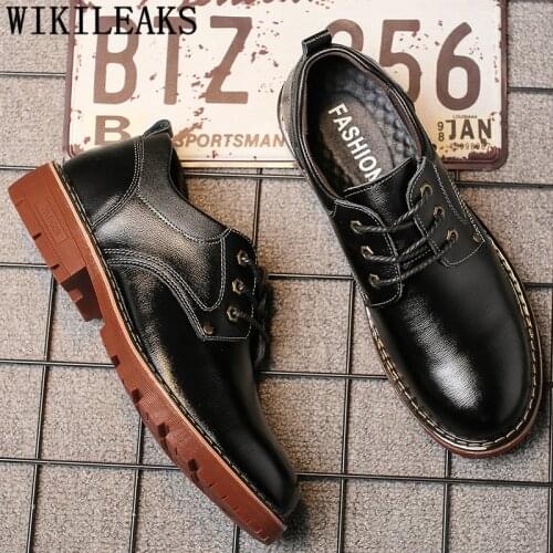 Men Genuine Leather Shoes Black Oxford Shoes For Men Winter Shoes Men Fashion Zapatos Hombre Casual Cuero Sapato Social Ayakkabı