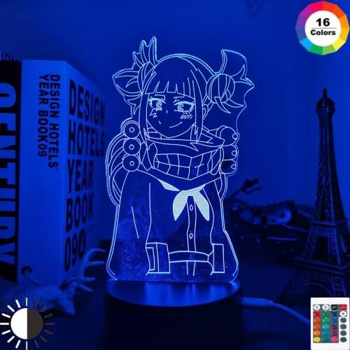 My Hero Academia Himiko Toga Led Night Light for Bedroom Decor Gift Nightlight Anime 3d Lamp Himiko Toga My Hero Academia