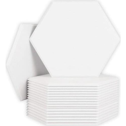 18 Pack Hexagon Acoustic Panels Beveled Edge Sound Proof Foam Panels,Sound Proofing Padding for Wall Decor,Studio&Office