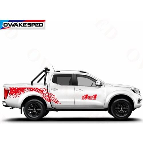 Car Trunk Stickers Door Mud Splash Graphics Decal For Nissan Navara NP300 2015-2018 4x4 Off Road Auto Body Decor Sticker