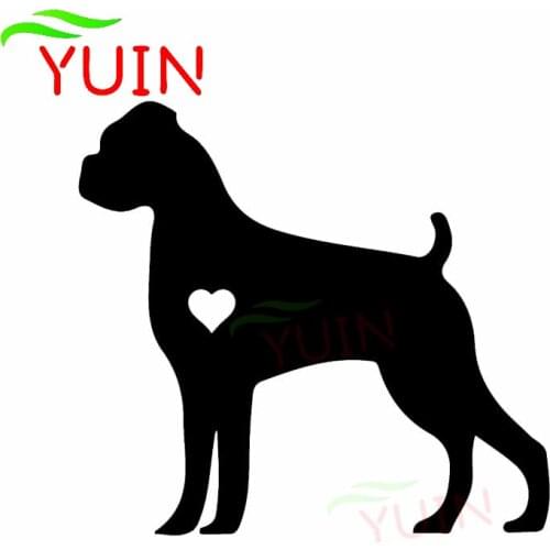 Boxer Dog Puppy Love Adopt Car Sticker Cute Pet Decoration Stickers Cars Accessories Fashion Cover Scratch Waterproof Decal