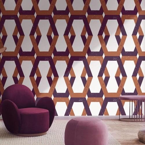 Nordic Geometric Rhombus 3D Wall Papers Roll Wallpaper Non Woven 3D for Living Room Bedroom Background Bedroom Papel Pintado