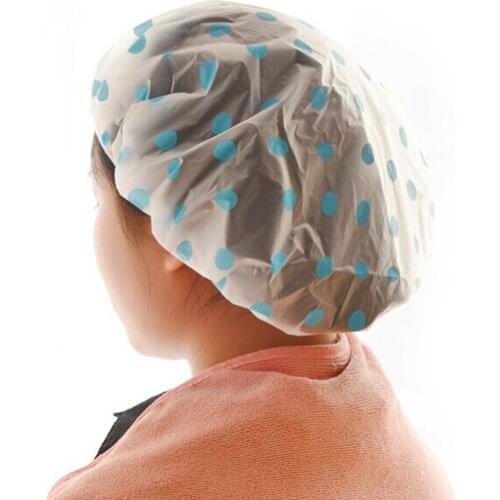 Newest Women Waterproof Elastic Plastic Shower Bathing Cap Swimming Bath hat
