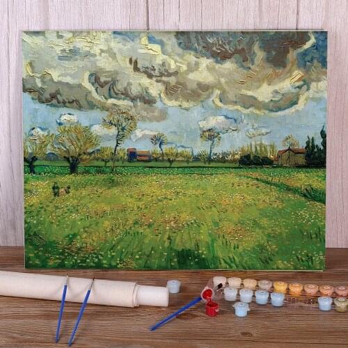 Landscape Van Gogh Painting By Numbers Kit Acrylic Paints 50*70 Picture By Numbers Photo Handmade For Kids Art