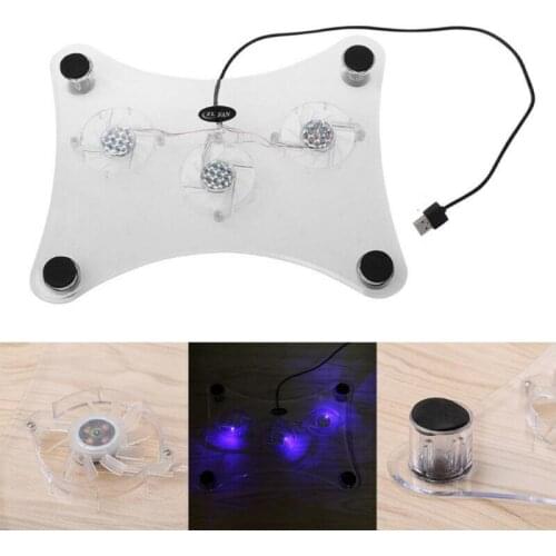 For Laptop PC Notebook 2019 NEW 1 PCS 3 Fans USB Cooler Cooling Pad Stand LED Light Radiator dropshipping LED Light Radiator