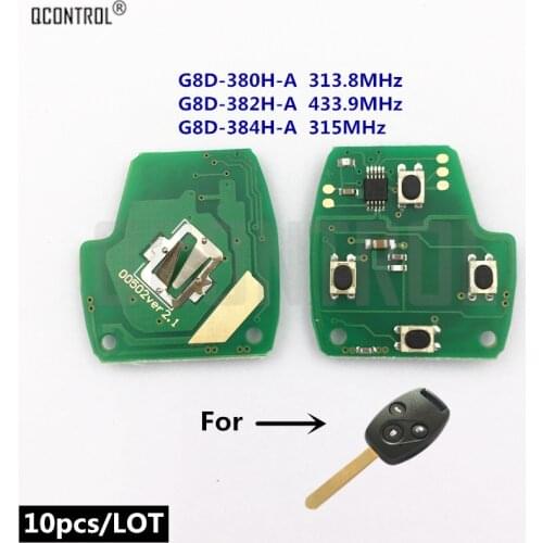 QCONTROL Car Remote Key Electronic Circuit Board for Honda for Accord CR-V HR-V Fit City Jazz Odyssey Shuttle Civic 3Buttons