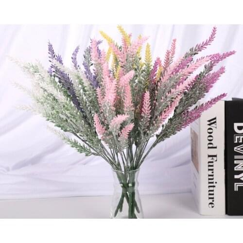 1 Bundle Romantic Provence Lavender Artificial Flower Fake plants for garden decoration wedding decoration Home Table Decoration