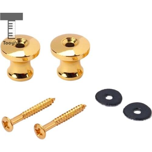 Tooyful 2PCS Guitar Strap Locks Buttons for Electric Guitar Bass Parts Accessories