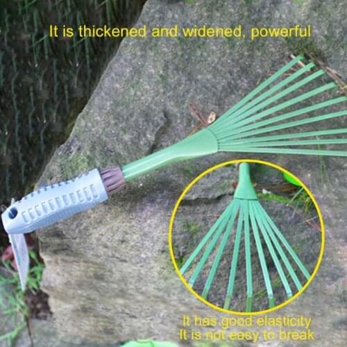 Gardening Hand Rake Small Hand Rake for Sweep Picking Up Leaves 9 Strong Tines Gardening Leaf Rake Hand Gardening Tool