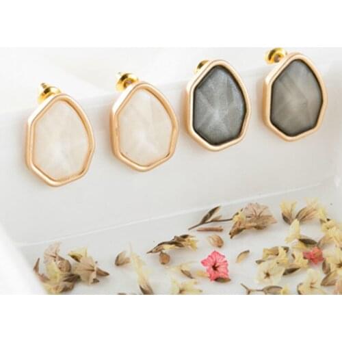 Fashion contracted irregular earring metal for women polygon Clip Earrings female Vintage joker jewelry Clip on Earrings
