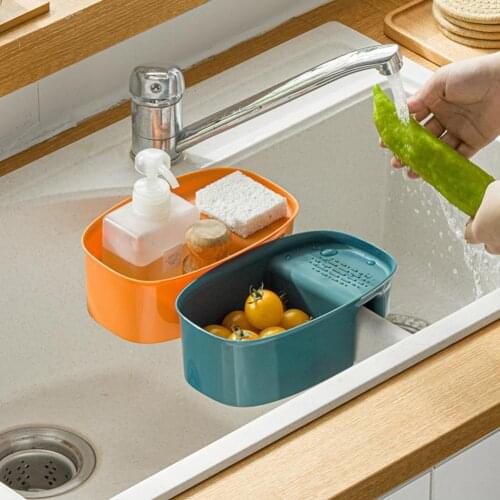 Kitchen Strainer Drain Rack Fruit Vegetable Drainer Basket Dishwashing Hanging Sink Basket Garbage Filter Kitchen Gadgets 2021