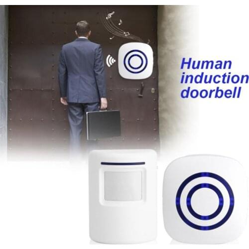Intelligent LED Wireless Chime Door Bell Doorbell Welcome Home Security Door Gate Alarm PIR Infrared Sensor Motion Detector