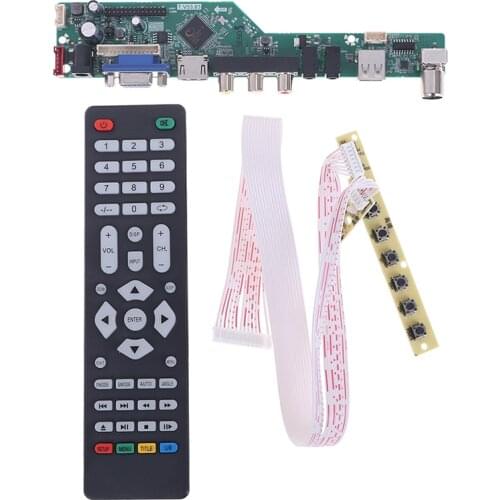 Universal T.V53.03 LCD TV Controller Driver Board V53 Analog TV TV/AV/PC/HDMI-compatible/USB Media Motherboard