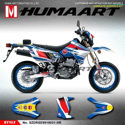 HUMAART Motocross Stickers Vinyl Decals for DRZ400SM DRZ 400 Enduro 1999 to 2019 KLX 400R 2002 to 2004, Customizable