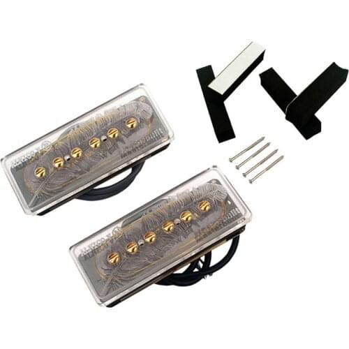 High quality Six String Transparent Feather Pickups Electric Acoustic Guitar Part for Guitar Parts Musical Instrument