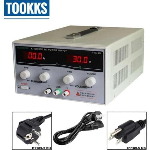 High Precision Adjustable Digital DC Power Supply KPS3020D 30V/20A Switching Power Supply For Computer Phone Repair Workshop