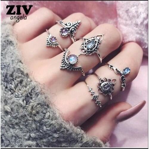 ZIVangela Rings With Crystals