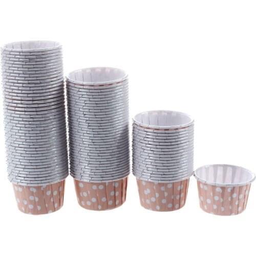 100X Cupcake Wrapper Paper Cake Case Baking Cups Liner Muffin Pink