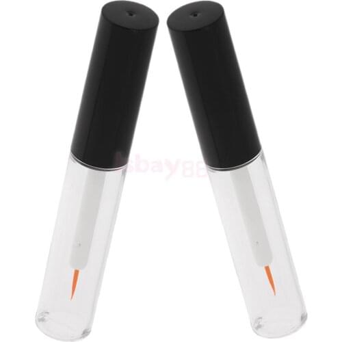 2 Pieces 4ml Empty Makeup Eyelashes Mascara Tube Eyeliner Vials Bottle Clear