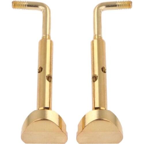 2pcs/set Violin Adjustable Plating Copper Chinrest Clamps for 3/4 4/4 Violin Screws Violin Accessory Kit adjustable Size