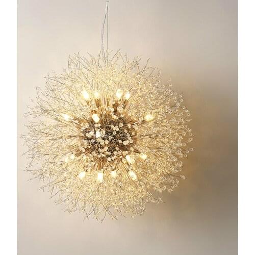 2020 Modern Crystal Dandelion Chandelier Lighting Pendant Lamp For Living Room Dining Room Home Decoration ZM102708