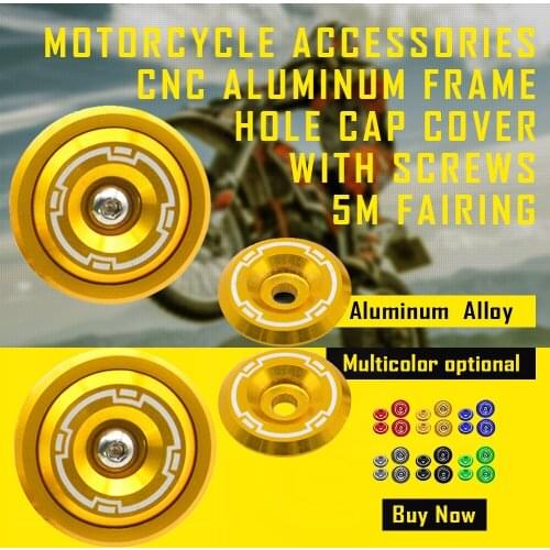 Motorcycle Accessories CNC Aluminum Frame Hole Cap Cover With Screws 5M Fairing Guard For Kawasaki Z900 z 900 2017 2018 pair red