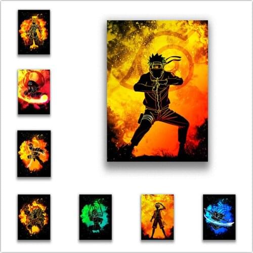 Watercolor cartoon game characters White Coated Paper Prints Home Decoration for Livingroom Bedroom Home Art Brand